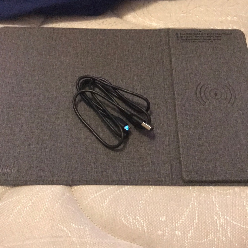 Wireless charging phone and mouse pad
